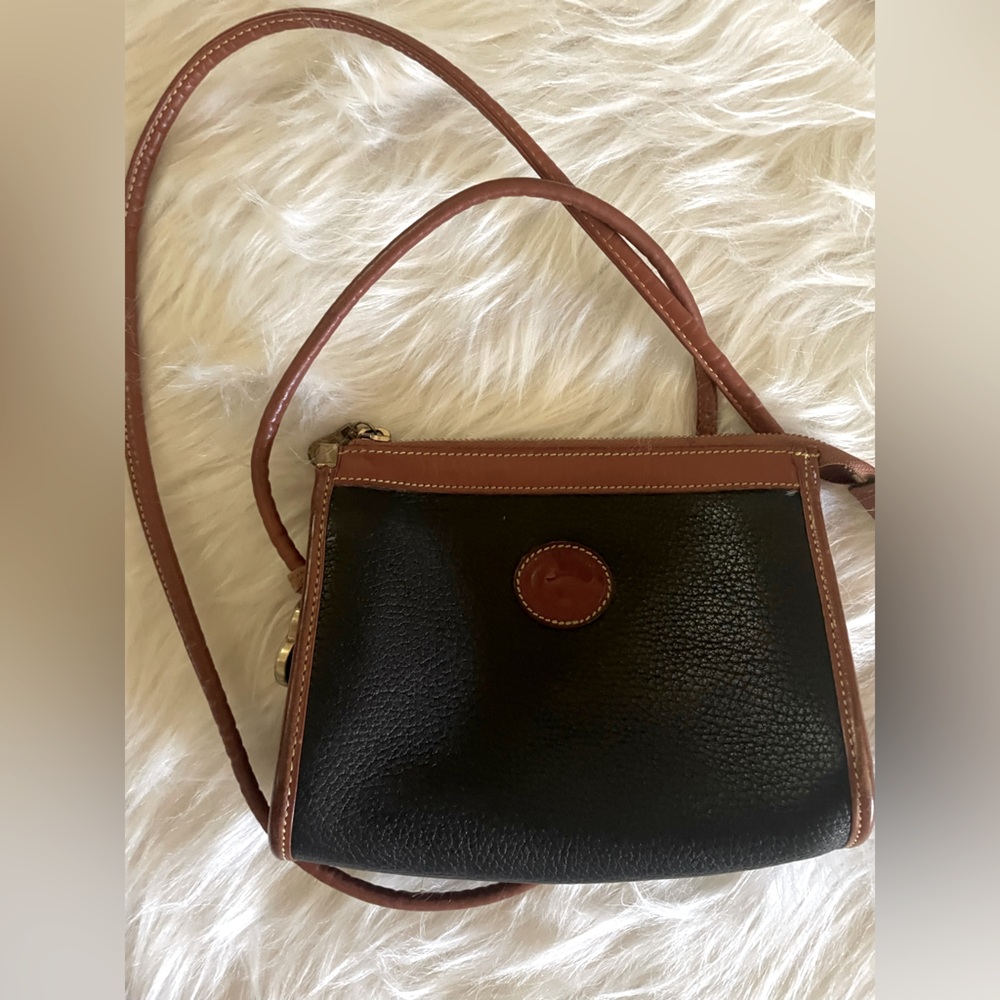 Vintage Dooney & Bourke Black Ran Mini Zip Top